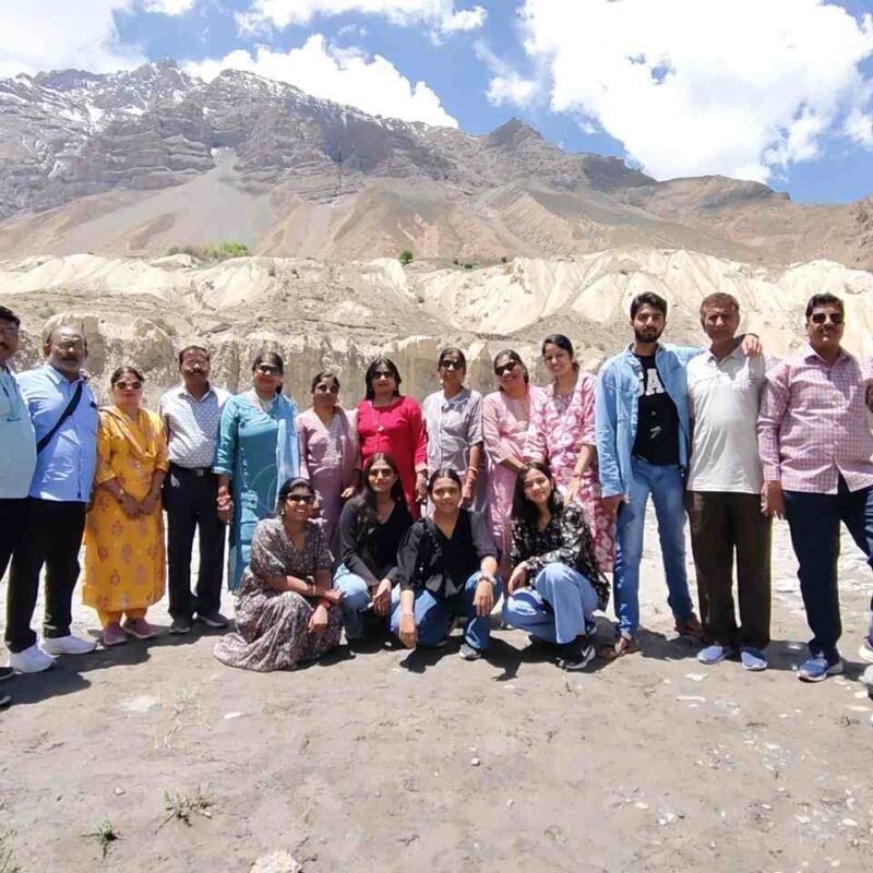 Best Group Tour Spiti - Travelers enjoying the best group tour Spiti at Key Monastery