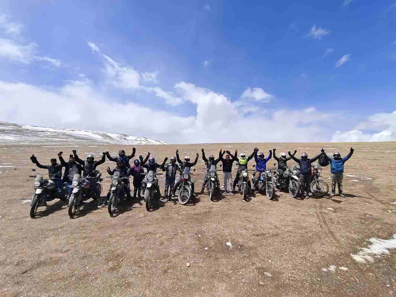 Group of riders in Hanle Ladakh