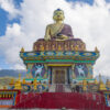 Tawang Monastery surrounded by rhododendrons during spring season