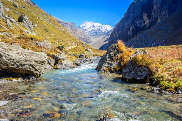 Misty trail and green valley on Hampta Pass Trek